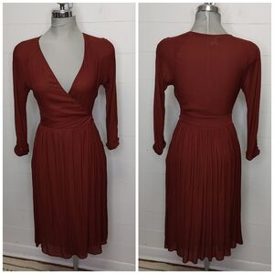 Aritzia Wilfred wrap midi dress size XXS